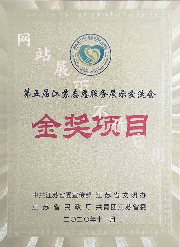 第五屆江蘇志愿服務展示交流會金獎項目